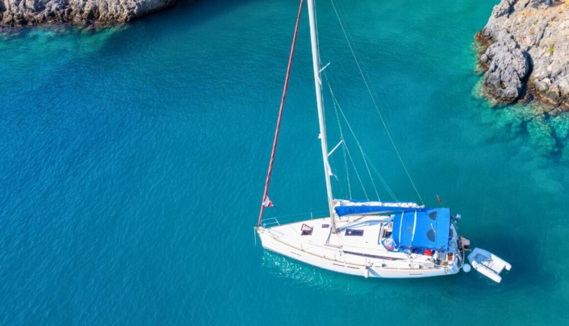 Luxury yacht cruising the Gulf waters as part of the exclusive boat tours South Padre Island has to offer