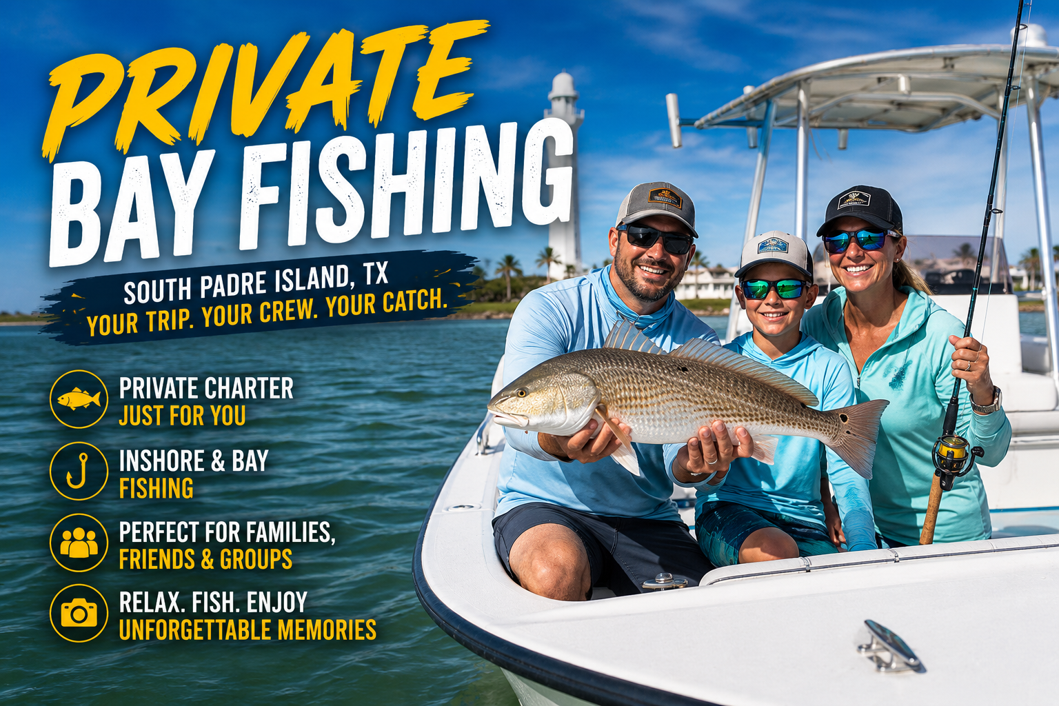 Private bay fishing south padre island
