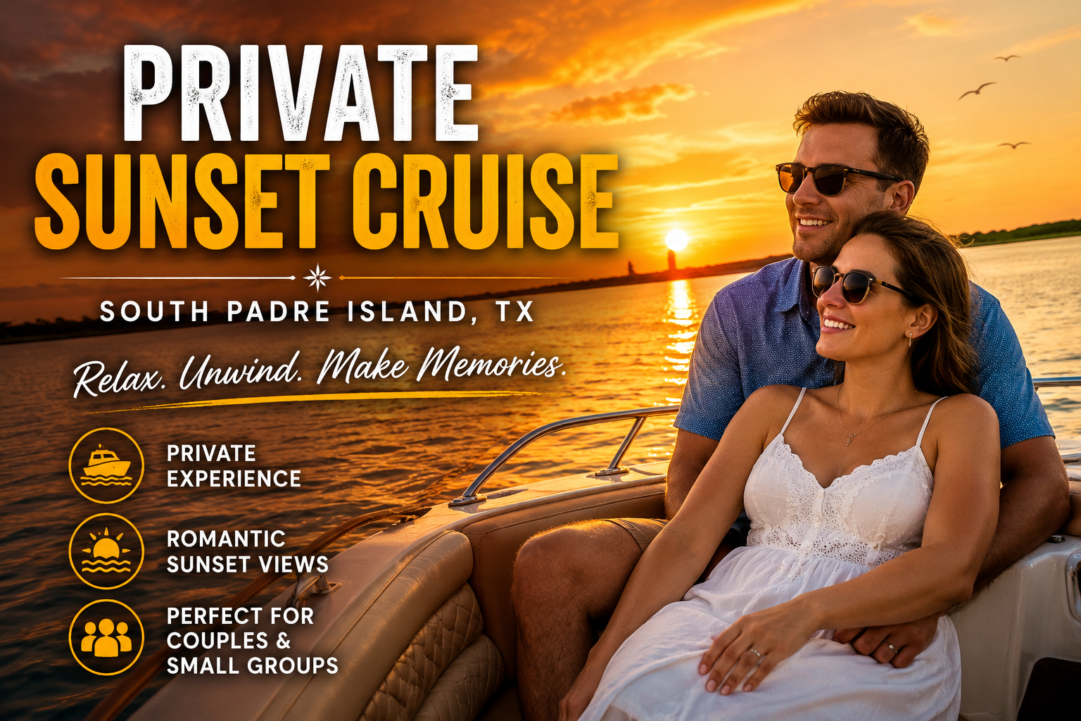 private sunset cruise South padre island