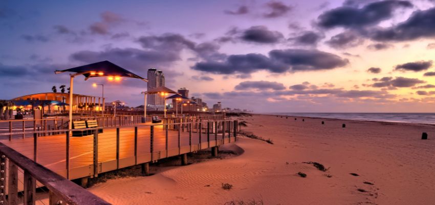 Scenic boardwalk at sunset perfect for relaxed quick weekend getaways.
