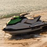 Sea-Doo resting on the shoreline, perfect for a sea doo rental South Padre Island day.